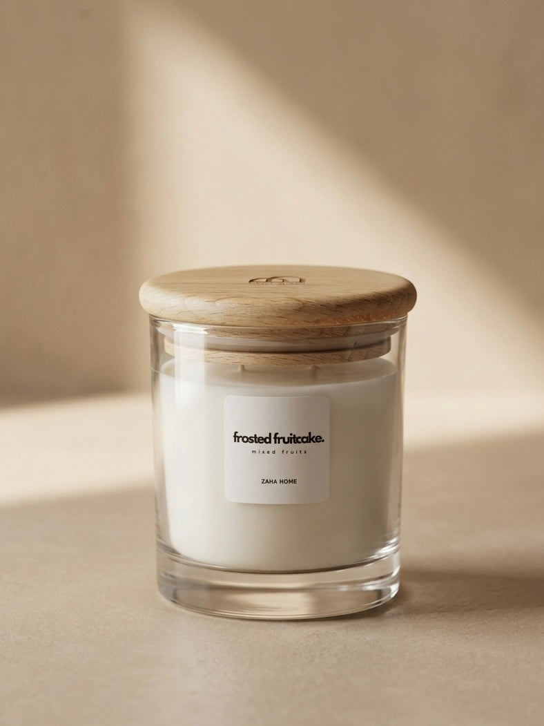Frosted Fruit Cake Candle 180 Grams