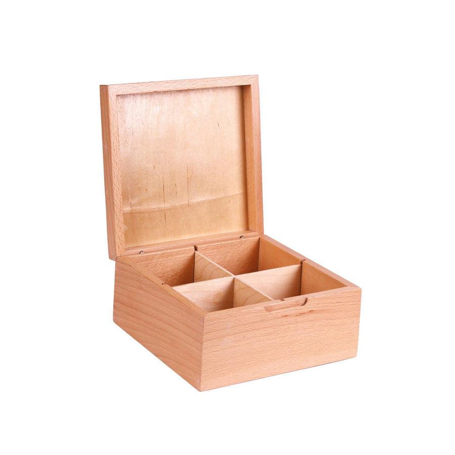 Tea Box, Open, natural wooden, jewelry box, organizer box, adjustable
