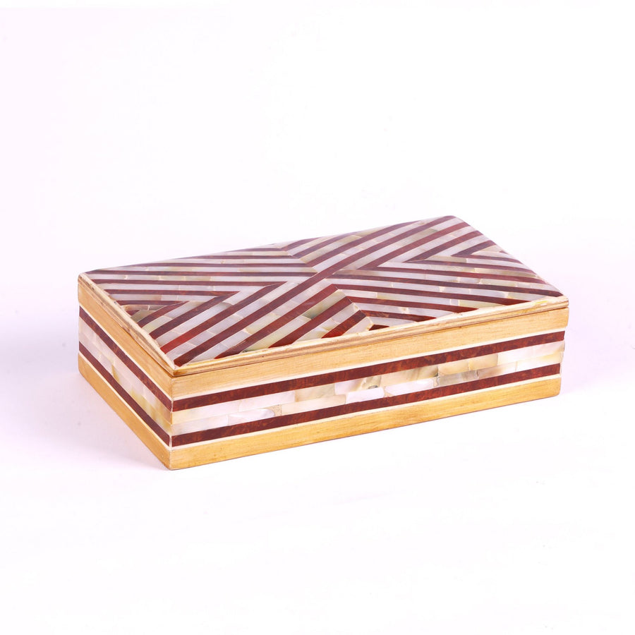 صندوق مجوهرات مصنوع يدويًا من عرق اللؤلؤ "موديل Y"