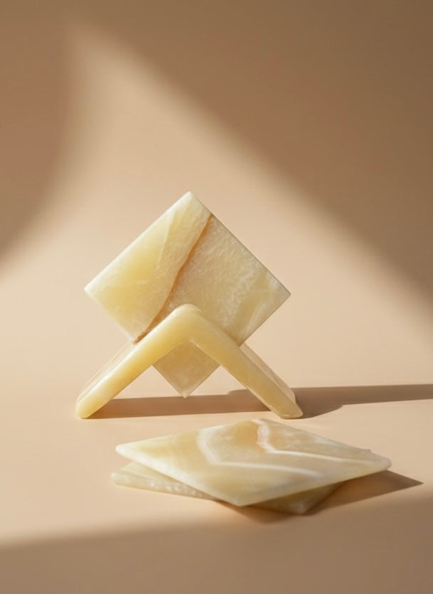 ONYX Coasters Set of 6, Luxury Home Décor