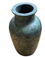 مزهرية طينية فرعونية مصنوعة يدويًا C106