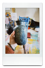 مزهرية طينية فرعونية مصنوعة يدويًا C106