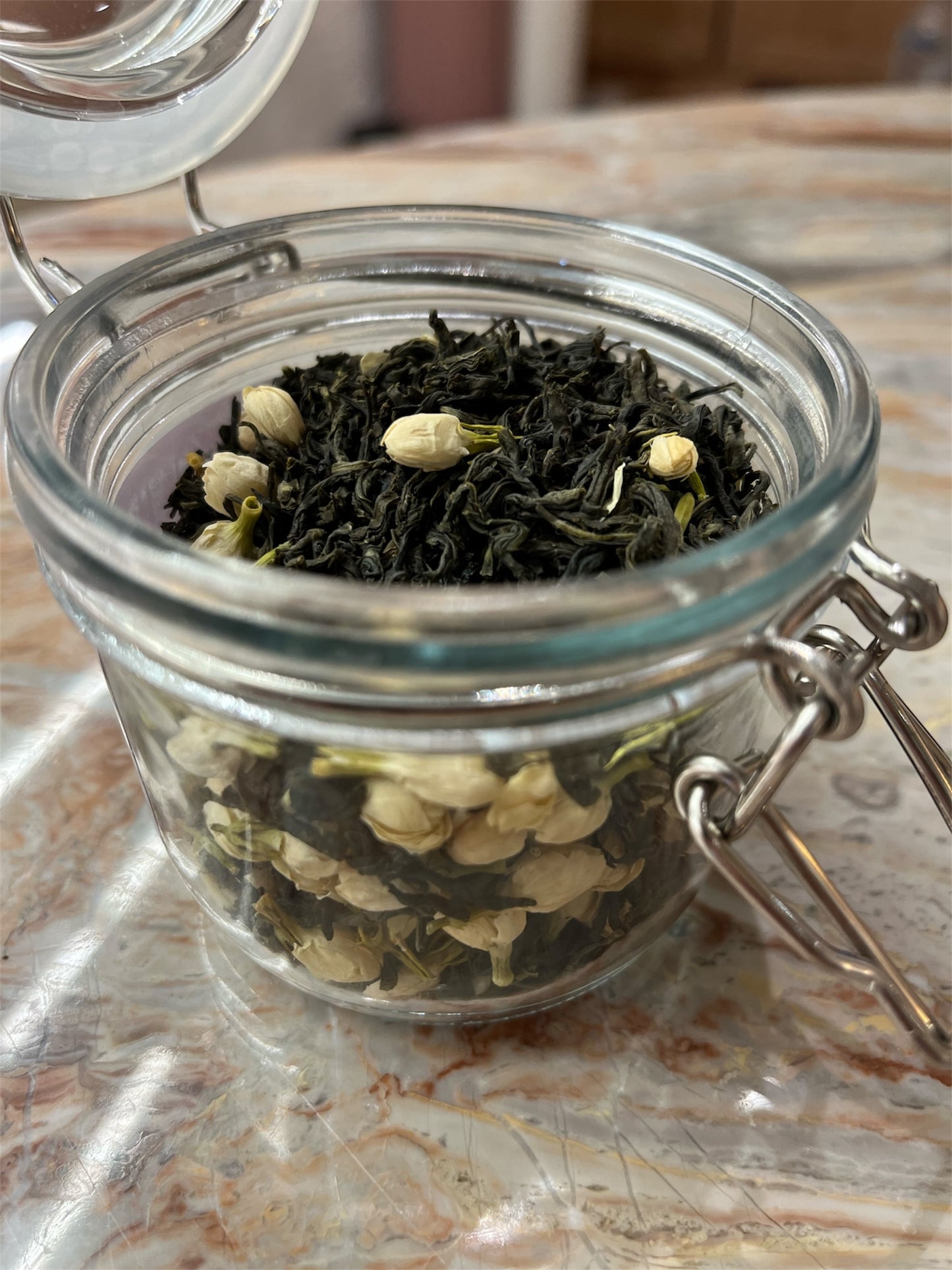 Grüner Tee mit Jasmin, Teemischung, 50 Gramm.