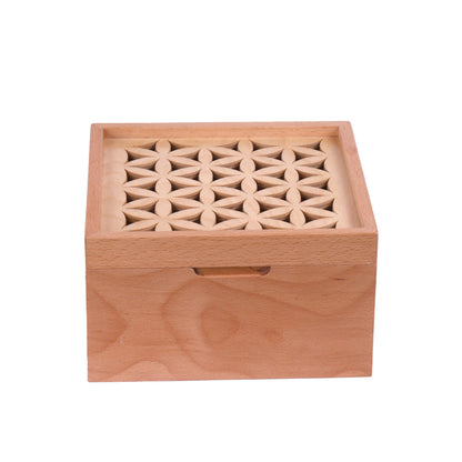 "ENIGMA" Tea box, Tea Organizer. Handmade from Natural wood