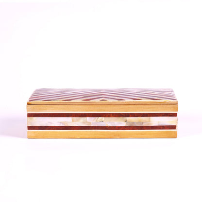 صندوق مجوهرات مصنوع يدويًا من عرق اللؤلؤ "موديل Y" 