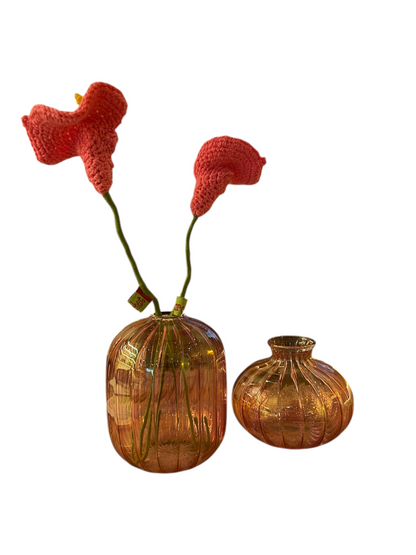 Pyrex Handmade Vase Set of 2