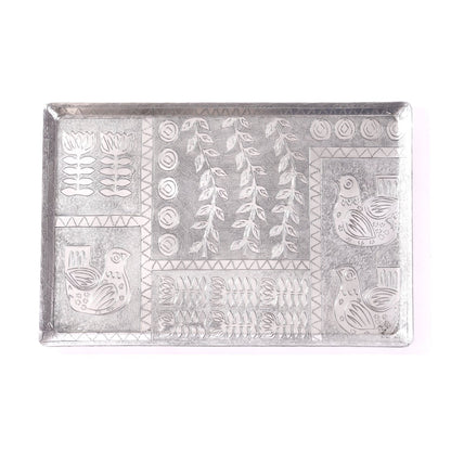 Handmade, Aluminum Decorative Tray, Made in Egypt, Folklore