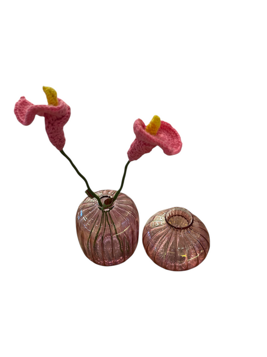 Pyrex Handmade Vase Set of 2