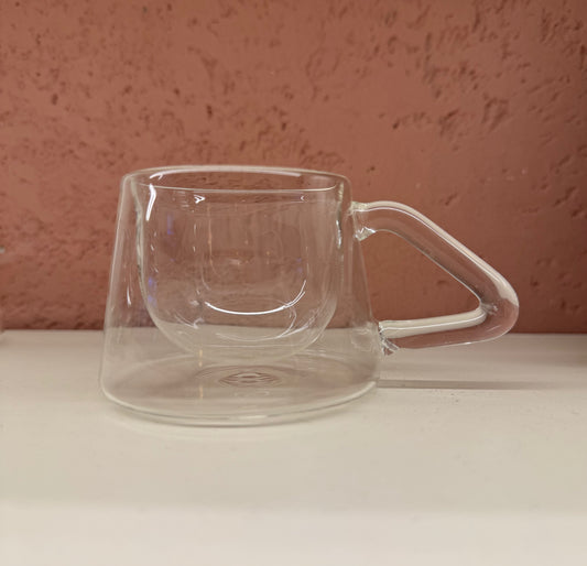 Espresso Double Glass Mug | Handmade Pyrex