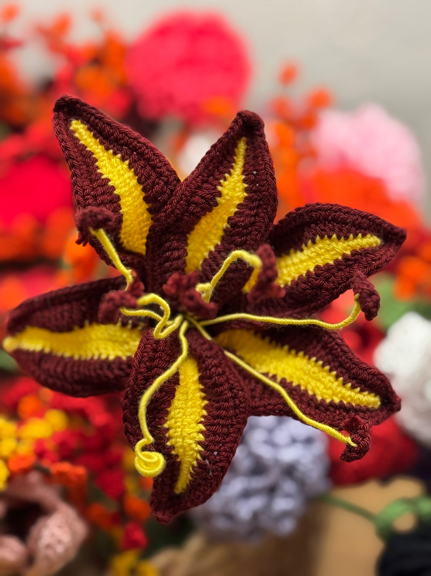Large Handmade Crochet Lily