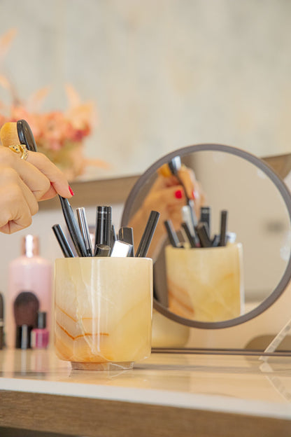 Rose Oud | Egyptian Onyx Marble Scented Candle | Natural Wax Luxury Candle