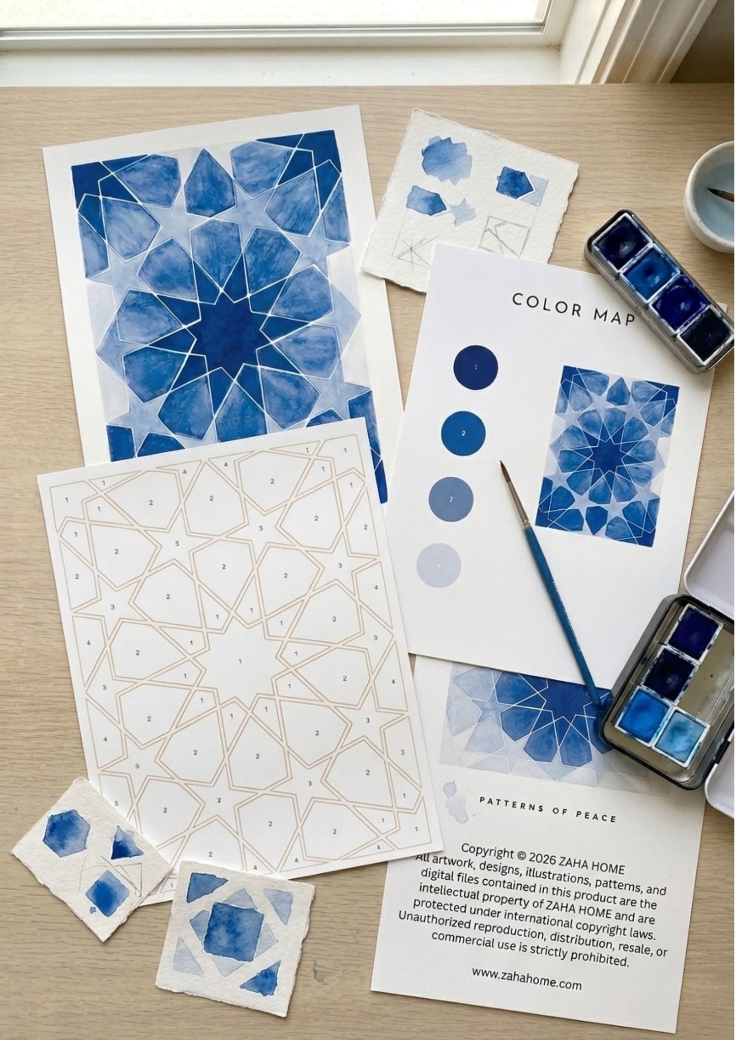 Patterns of Peace, Islamic Art Color-by-Number