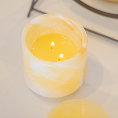 Egyptian Onyx Marble Scented Candle, love story, Made from Natural wax.