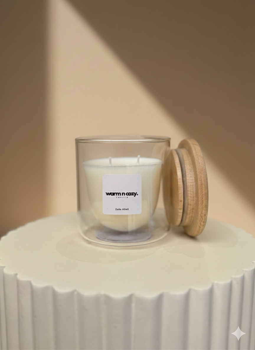 Vanilla Candle, Warm Vanilla, Refillable, 120g