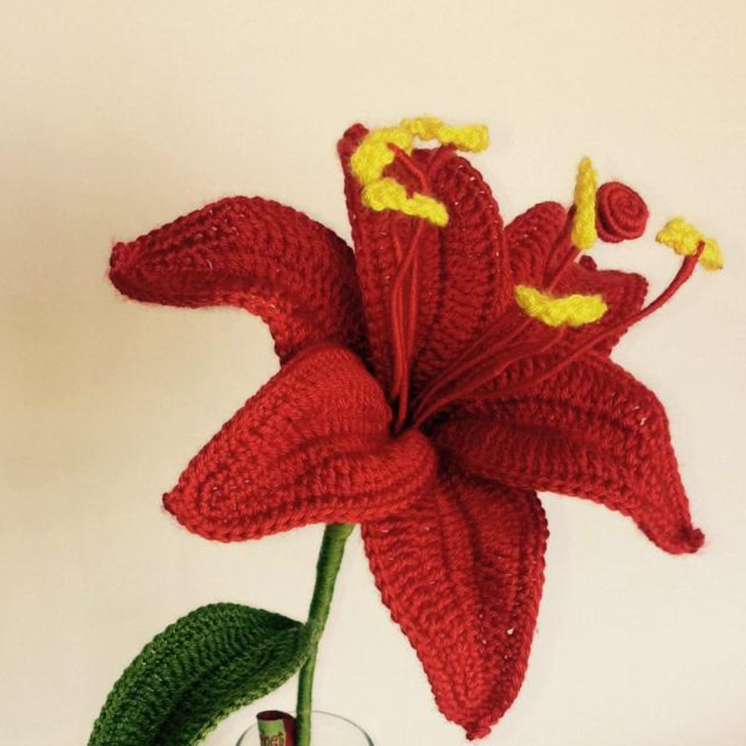 Large Handmade Crochet Lily