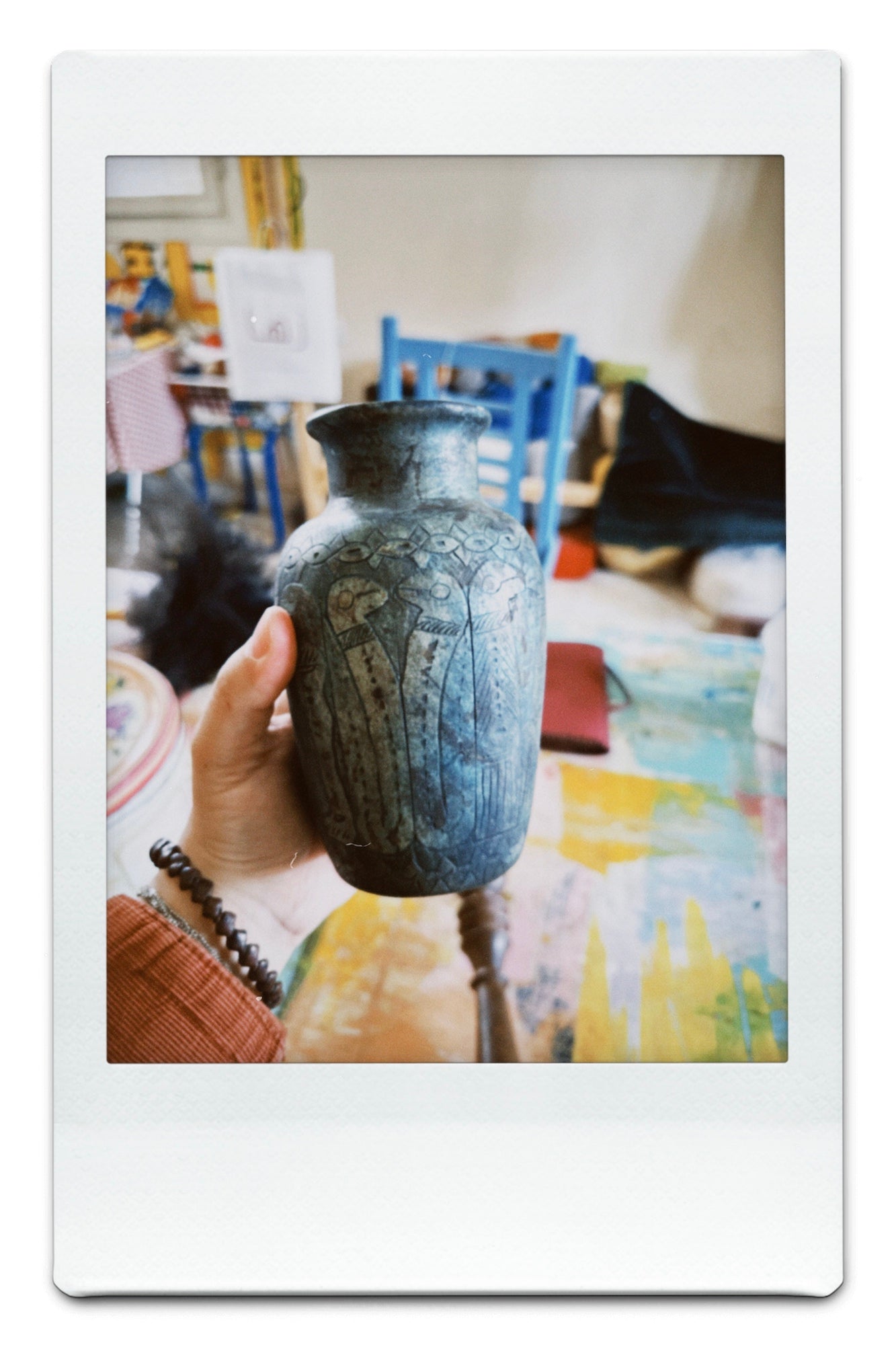 Handgefertigte pharaonische Tonvase C106